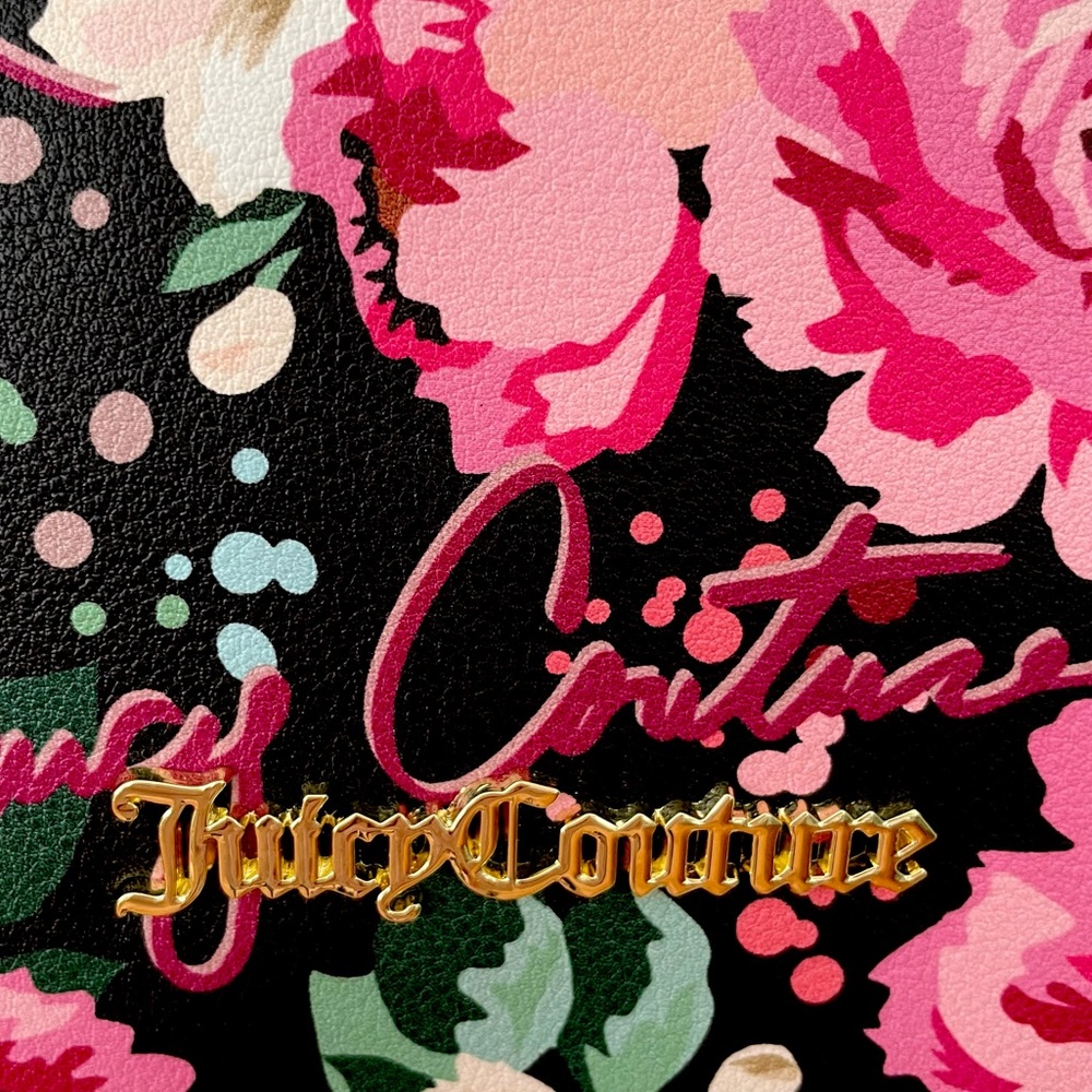 Juicy Couture•NWT•Black•PICK UR PETAL Floral Camera Crossbody Bag•Adjust. Strap - Picture 2 of 13